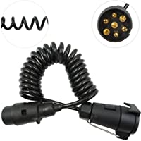 coche Cable de conexión extensión en espiral calidad trailer Cable alargo enchufe del remolque colgante Caravan Towbar…